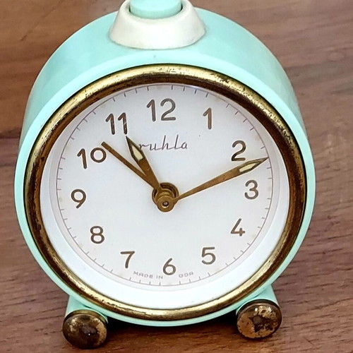 Vintage Ruhla mechanical table clock used