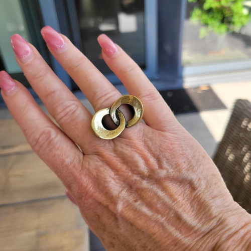 Bronze ring, adjustable size, handmade