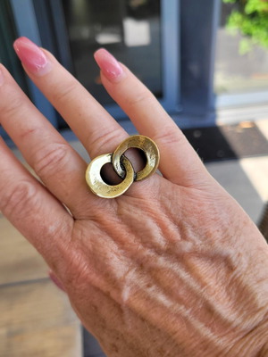 Bronze ring, adjustable size, handmade