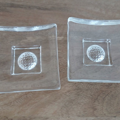 Kosta Boda art glass ashtrays by Bertil Vallien