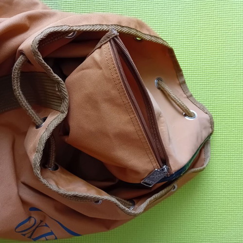 Oxbow sack used, large capacity, brown and orange