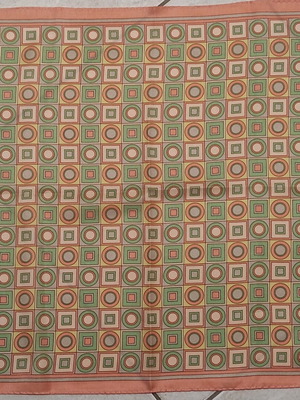 Codello scarf 100% silk like new, multicolored orange