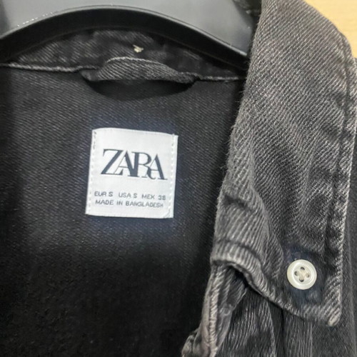 Zara black denim men's shirt small like new