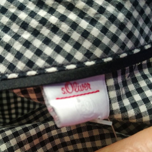 S.Oliver Summer Women's Shirt L-XL, 97% Cotton Checked, Like New