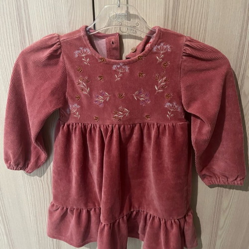 Energiers corduroy dress dark pink like new for 2-3 years old