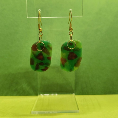 Handmade polymer clay dangle earrings new with stainless steel fasteners