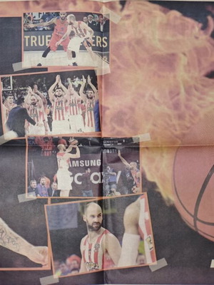 Vasilis Spanoulis Final Four 2016-2017 newspaper poster like new