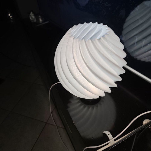 3D Printed Table Lamp Spiral Swirl Design new