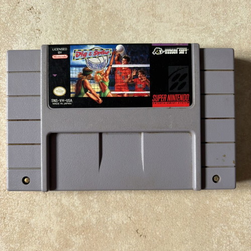 Dig & Spike Volleyball Super Nintendo SNES game