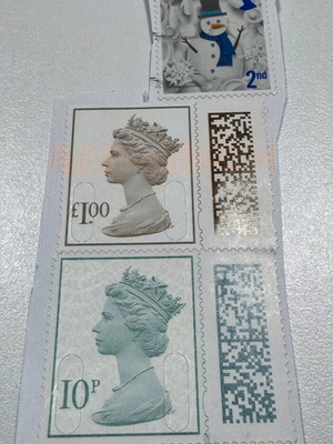 Collectible British stamps like new for airmail correspondence