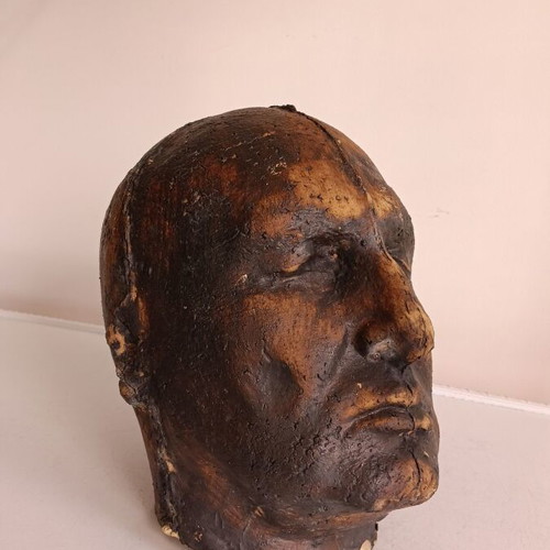 Antique Plaster Death Mask of Emperor Napoleon Bonaparte 19th Century like new