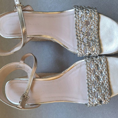 Zara platform sandals gold like new, size 40