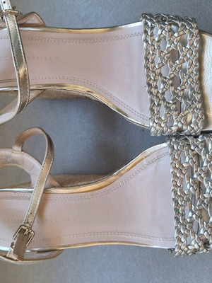 Zara platform sandals gold like new, size 40