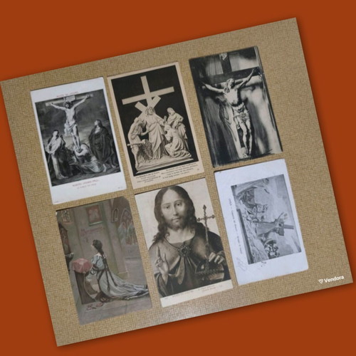 Vintage religious art postcards set of 6 like new