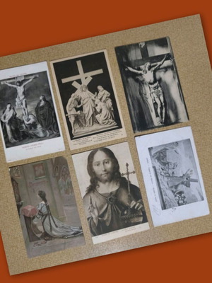 Vintage religious art postcards set of 6 like new