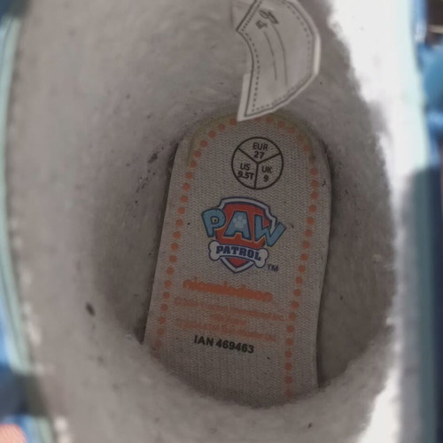 Paw Patrol rain boots used, Chase, size 27, blue