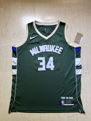 Giannis Antetokounmpo #34 Nike Swingman Jersey Milwaukee Bucks καινούργιο γνήσιο