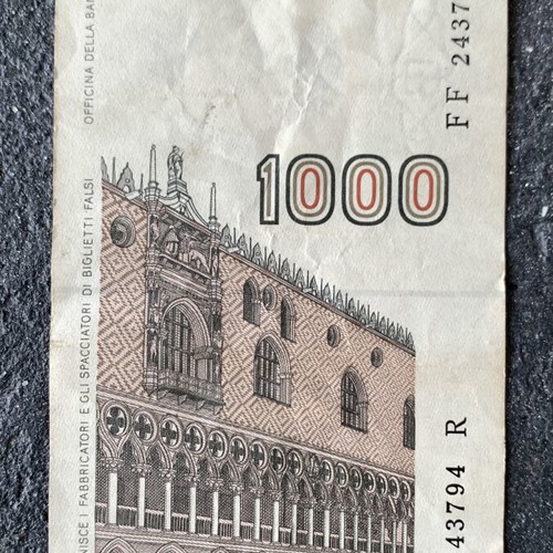 Banknote used, as shown