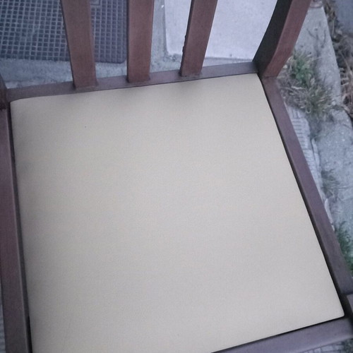 Chairs like new with yellow leather, set of two