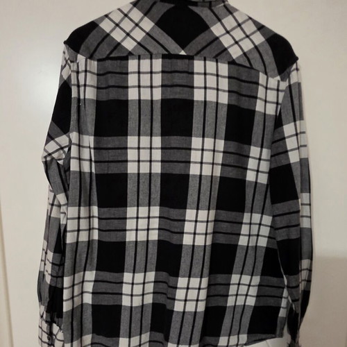 H&M Women's Checked Shirt Black and White like new, size L