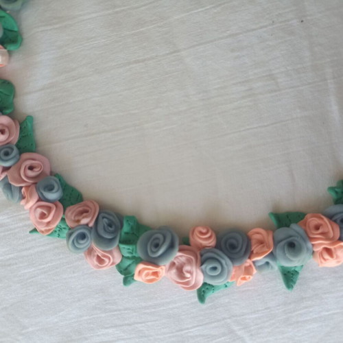 Handmade wreath from polymer clay FIMO new