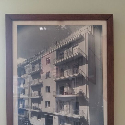 Collectible frames used, set of 3 with apartment building photos