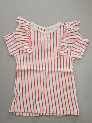 Zara short-sleeve blouse for girl 18-24 months like new, white and red