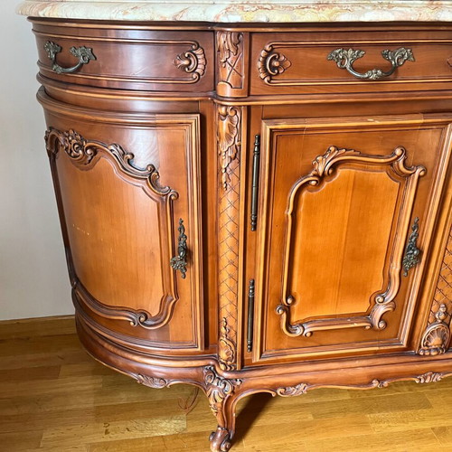 Buffet with marble top like new, one side door does not lock