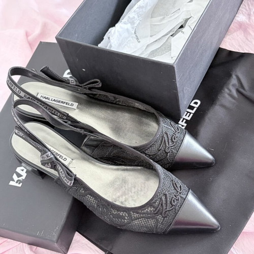 Karl Lagerfeld Ballet Flats Like New Black Size 38