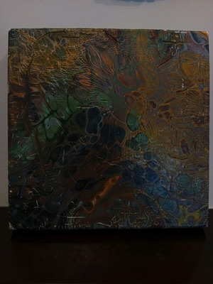 Canvas shaped with pouring technique new