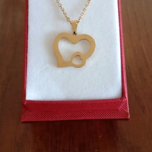 Heart pendant stainless steel gold color new