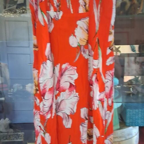 Minkpink Tangerine Dream Floral Midi Dress new, small medium