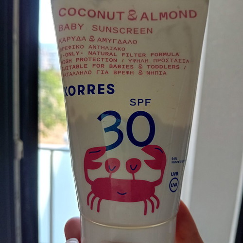 Korres Baby Sunscreen SPF 30 used, 60ml