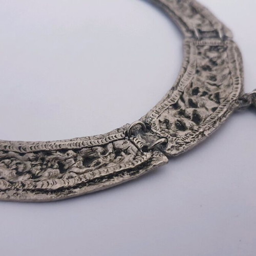 Women's necklace handmade from alpaca with 925 silver chain like new