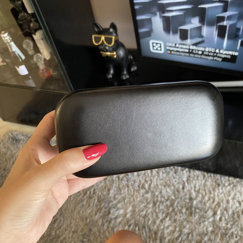 Emporio Armani glasses case and cleaning cloth used, black
