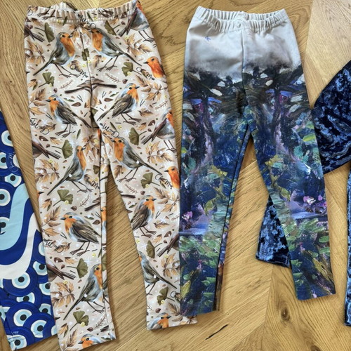 Chic Mess and Nike kids leggings, size 4, pack of 5