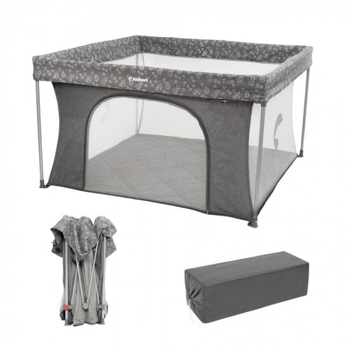 Kidnort Snoen Foldable Baby Playpen 126×126 Grey like new
