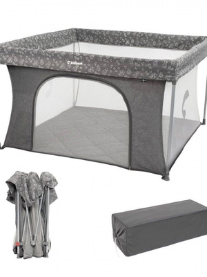 Kidnort Snoen Foldable Baby Playpen 126×126 Grey like new