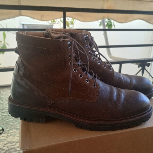 Pepe Jeans leather casual shoes size 43, brown