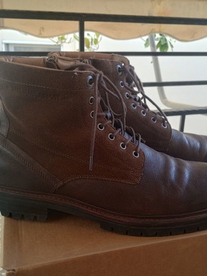 Pepe Jeans leather casual shoes size 43, brown