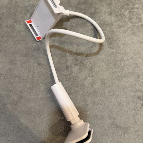 Mobile phone holder with arm like new, clamp mount for table or bed