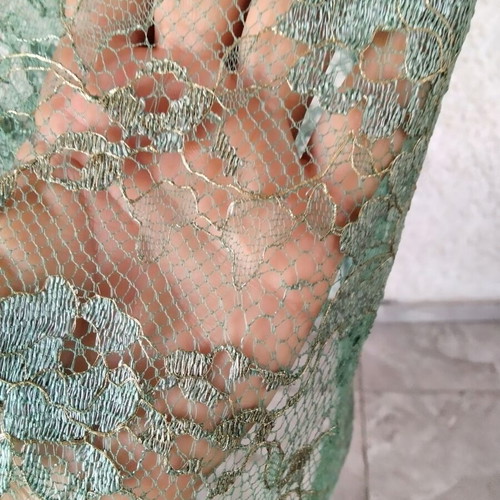 Maxi lace outerwear small - medium size like new, green and gold