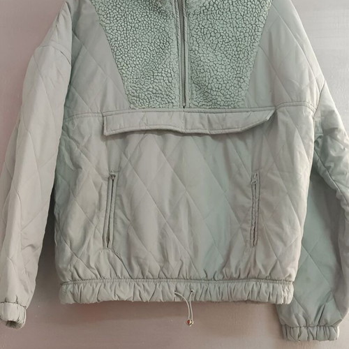 Bershka Thin Half-Zip Jacket like new, turquoise
