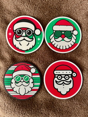 Christmas coasters new, set of 4 pieces