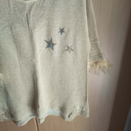 Be You women's beige sweater like new, size No M/L with gold