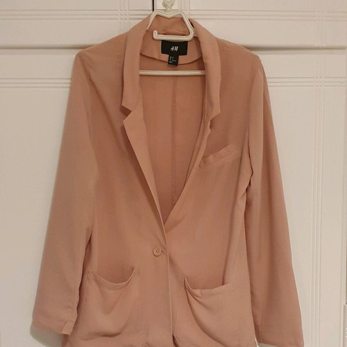 H&M boyfriend blazer pink like new size medium
