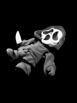 Scream figure 3D print, 10 cm height