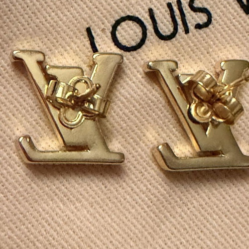 Louis Vuitton earrings gold tone new