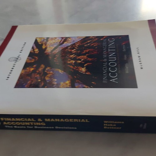 Financial & Managerial Accounting like new, International Edition