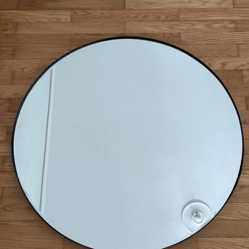 ZARA Home black round mirror like new, 65cm diameter